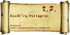 Kozáry Pellegrin névjegykártya
